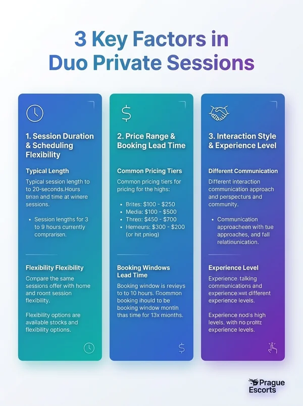 Infographic comparing Duo Girls experiences for private sessions, highlighting 3 key factors in duo private sessions.
